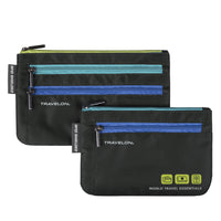 Travelon - World Travel Essentials Organiseurs de devises et de passeports - Lot de 2 - Noir-Organisez vos devises, votre passeport et vos cartes grâce à 2 pochettes protégées contre la RFID