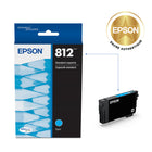 Epson - T812 Cartouche d'encre - Capacité standard - Cyan-Manipulation sans souci - impressions résistantes au maculage, à la décolouration et à l’eau