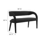 Modway - Pinnacle Tissu Boucle Banc d’accent - Noir-Tissu boucle Tissu Rembourrage