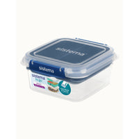 Sistema - Récipient de conservation alimentaire à emporter Stax - 1,15 L-Couvercle avec joint flexible élargi et clips de fermeture facile Sistema pour préserver la fraîcheur des aliments