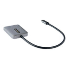 Startech - Adaptateur multi-écran USB-C vers double HDMI - 1' - Gris-Le hub/séparateur USB Type-C vers double HDMI MST permet de piloter jusqu'à deux écrans 4K 60 Hz à partir d'un hôte USB-C DP 1.4 avec DSC , Alimenté par USB , Prend en charge l'audio HDR et HDMI 2 canaux , HDCP2.2 , Compatible TB3/TB4/USB4 , Non compatible avec macOS