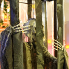 Outsunny - Décoration d'Halloween animée - squelette faucheur animatronique-Aucun assemblage requis et fonctionnement sur piles pour une installation facile de votre décor d'Halloween 