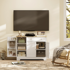 HOMCOM - Buffet moderne avec plateau effet bois et étagères de rangement multiples - blanc-Conception anti-basculement assurant sécurité et stabilité 