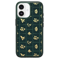 OtterBox - Étui Symmetry MagSafe avec Contrôle de la Caméra pour iPhone 17 - Vert floraison dorée-Technologie intégrée conçue pour prendre en charge une interaction transparente avec le contrôle de la caméra