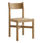 Modway - Alvia Bois Fauteuil d’appoint de salle à manger avec siège tressé - Chêne vieilli-Chaise de salle à manger en bois massif