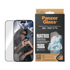 PanzerGlass - Matrix Hybrid Protecteur d'écran pour iPhone15 Pro Max - Transparent-La protection d'écran ultra-large couvre toute la surface avant de votre appareil pour offrir une vue complète et claire de votre écran
