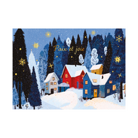 Pierre Belvédère - Cartes Temps des Fêtes-Refuge Hivernal - 6 x 4,5 po - boîte de 20 et enveloppes - Français - paquet de 20-Cartes et enveloppes de haute qualité pour la saison des fêtes