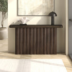 Hudson&Canal - Console rectangulaire cannelée Olie de 140 cm de large - Chêne brun-Nettoyer avec un chiffon doux et sec, sans produits chimiques agressifs ni produits de nettoyage abrasifs