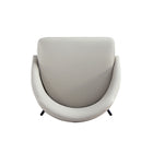 Manhattan Comfort - Lot de 2 chaises de salle à manger modernes Gracie 61,5 cm en similicuir, coloris pierre et noir-22,6 po L x 21 po l x 34,3 po H