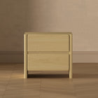 Manhattan Comfort - Linda 24" Table de nuit moderne à 2 tiroirs - Chêne naturel-9