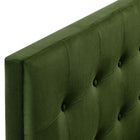 Modway - Emily Velours de performance résistant aux taches Tête de lit, Vert mousse-7