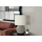 Monarch Specialties - Luminaire - 20 po H Lampe De Table - Béton Gris - Abat-Jour Ivoire / Crème - Contemporain-L'interrupteur à trois voies facile à utiliser maintient une seule ampoule (non fournie) avec une puissance maximum de 100 W/120 V pour ajuster l'ambiance lumineuse et éclairer ou assombrir instantanément une pièce