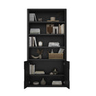 Manhattan Comfort - Rivington bibliothèque moderne à 4 étagères avec armoire 40" - Noir-10