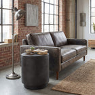 HOMCOM - Table d’appoint finition béton - gris charbon-Aucun assemblage requis 