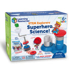 Learning Resources - Stem Explorers Science des super-héros-Comprend un guide d'écriture et d'essuyage en couleur et des cartes d'activités pour encore plus de super science