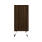 Manhattan Comfort - Rockefeller commode haute et table de chevet style milieu du siècle - marron - ensemble de 2-21,57 po L x 35,31 po l x 44,57 po H