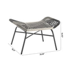 Manhattan Comfort - Ensemble de conversation de patio moderne Ashland 3 pièces - Gris - Ensemble de 5-Tressage de corde tricolore complexe offrant style et structure