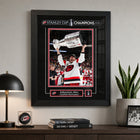 Frameworth - Sebastian Aho 16 po H x 20 po l Cadre signature réplique Carolina Hurricanes Champions de la Coupe Stanley 2026 - Sous licence officielle LNH/AJLNH-Encadre professionnellement au Canada par Frameworth Sports Marketing