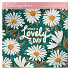 Mead - Calendrier décoratif Cat Coq 2027, 12 po x 12 po, bilingue-Présente des illustrations florales joyeuses au style rétro et à la typographie inspirante