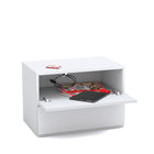 Nexera - Table de nuit Avenue, 1 tiroirs, Blanc-Tiroir inférieur pratique sur glissières métalliques