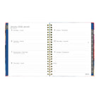 Blueline - 2026 Agenda hebdomadaire/mensuel Midnight Floral avec Reliure spirale double - 11 po x 8-1/2 po - Trilingue-Reliure spirale double en or avec couverture rigide et détails dorés