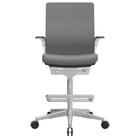 Nightingale - NLC Chaise de tabouret de conférence assis/debout à dossier moyen - Gris-Support lombaire intégré réglable en hauteur pour soulager les tensions dans votre dos