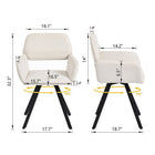 Homy Casa - Ensemble de 2 chaises pivotantes d'accueil pour bureau - Tissu beige-Look moderne simple parfait pour salle à manger, chambre ou bureau.