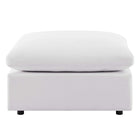 Modway - Commix Trop rempli Terrasse extérieure Ottoman in Blanc-Coussins rembourrés en mousse