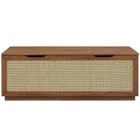 Modway - Soma 47" Rotin Établi de rangement - Noyer-Assemblée requise