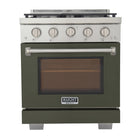 Kucht - 30 po Série KFX-X Cuisinière Pro Style au gaz naturel - Acier inoxydable/Vert olive-Nouveaux brûleurs true simmer pour une cuisson délicate à basse température