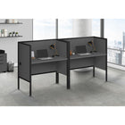 Monarch Specialties - Bureau A Cloison - 48 po L - Bureau - Travail - Qualité Commerciale - Stratifié Gris - Métal Noir - Moderne-Facile à assembler grâce aux instructions illustrées incluses, ce bureau de style contemporain est idéal pour se concentrer sur l'écriture, l'étude et d'autres tâches de travail, parfait pour les bureaux commerciaux ou les bibliothèques scolaires