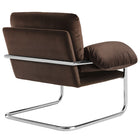 Modway - Ansel Performance Velvet Chaise d’accent - Marron chocolat-Épingles de pied non marquées