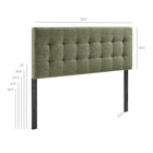 Modway - Lily Rembourré Tête de lit King Size, Feuille-Tête de lit King Size