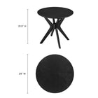 Modway - Crossroads Rond 24 po Bois Table d’appoint - Noir-Hévéa et MDF