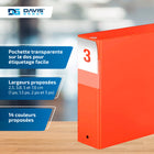 Davis Group Super économie, Reliure à anneaux ronds 3 po, paquet de 6 – Orange-Anneau Rond, Non-Verrouillage