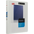 Staples® – Reliure de présentation standard à anneaux en D, 1/2 po, blanc-Les anneaux montés à l'arrière permettent aux pages de reposer à plat