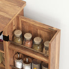 HOMCOM - Armoire de cuisine avec étagères réglables - brun-Accès sans effort grâce aux fermetures magnétiques, charnières de qualité et poignées en métal 