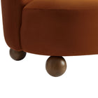 Modway - Monroe Performance Velvet Chaise d’accent - Noyer rouillé-8