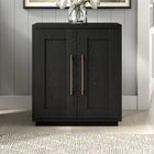 Hudson&Canal - Meuble d'appoint Tillman 28 po de largeur - Grain noir-Fabriqué à partir de matériaux MDF robustes avec une finition grainée noire