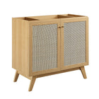 Modway - Soma 36" Vanette de salle de bain - Oak White-Bassin d’évier en céramique