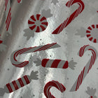 Mara-Mi by Gartner Studios - Papier d'emballage cadeau de Noël de qualité supérieure - Feuille d’argent avec bonbons et cannes de bonbon-30 pieds carrés par rouleau. 12 pieds x 30 pouces
