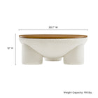 Modway - Tridome Manche Boucle Tapis Table basse de rangement - Ivoire naturel-Tissu boucle Tissu Rembourrage