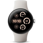 Google - Pixel Watch 3 - 41 mm - Bluetooth/Wi-Fi - Boîtier argent poli - Bracelet porcelaine-Un affichage plus grand, un écran plus lumineux: Deux fois plus lumineux, 10 % plus grand et plus réactif qu'avant, l'écran actua est conçu pour visualiser facilement vos statistiques et vos informations