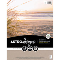 Astrodesigns - Papier cartonné Astrodesigns - 8,5 x 11 po - Kraft - Paquet de 50-Papier d'impression sans acide et sans lignine