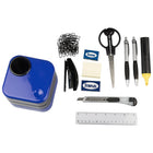 JAM Paper - Ensemble de fournitures de bureau  - 4 x 4 x 3 -5 - pivotant - bleu-L'organiseur pivotant permet de garder tous vos accessoires de bureau organisés et rassemblés au même endroit, tout en restant élégant et professionnel