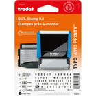 Trodat - Trousse de bricolage pour fabrication de timbres auto-encreurs Printy 4911, sans incidence sur le climat, 5 lignes-Tampons encreurs de rechange en sus