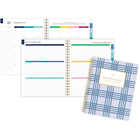 AT-A-GLANCE - Agenda scolaire hebdomadaire/mensuel carreaux lilas Emily Ley Simplified 2025-2026 - 11 po H x 8 3/8 po l - lilas - bilingue-Comprend également les jours fériés, 1 page de notes, 2 calendriers de référence et 2 pages de planification future