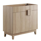 Modway - Miles 36" Armoire de toilette de salle de bain (lavabo non inclus) - Chêne-Panneau de particules et stratifié de mélamine