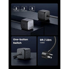 UGREEN - La station de recharge de bureau DigiNest 65W-Alimentez Vos Appareils : Cette barre d'alimentation dispose de 3 prises CA, 2 ports USB-C et 2 ports USB-A, et peut alimenter jusqu'à 7 appareils simultanément. Vous pouvez charger votre téléphone, tablette, ordinateur portable et autres appareils en même temps sans aucun souci.