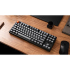 Keychron - Clavier mécanique sans fil K8 Max RGB - Échangeable à chaud - Commutateur marron - Disposition TKL - Noir-Dimensions totales : 5.39 po L x 14.37 po W x 1.65 po H
